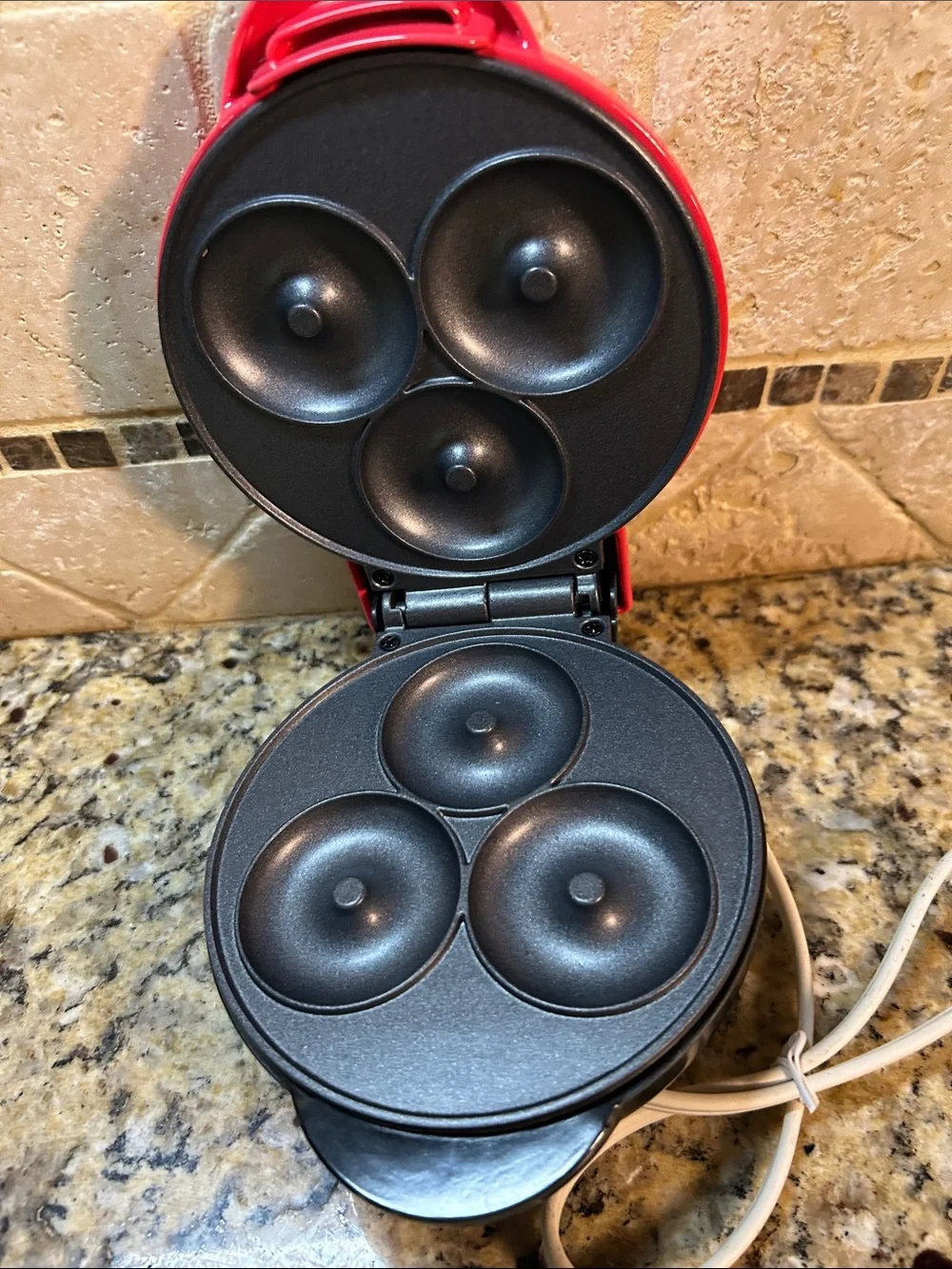 Red Portable Electric Mini donut Maker